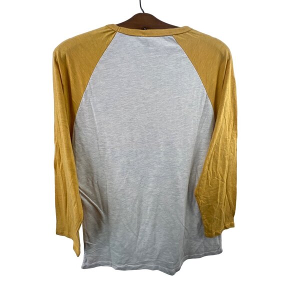 Aspen Crewneck Raglan T Shirt Size Medium 3/4 Sleeve Pullover Graphic Colorblock - Picture 2 of 5